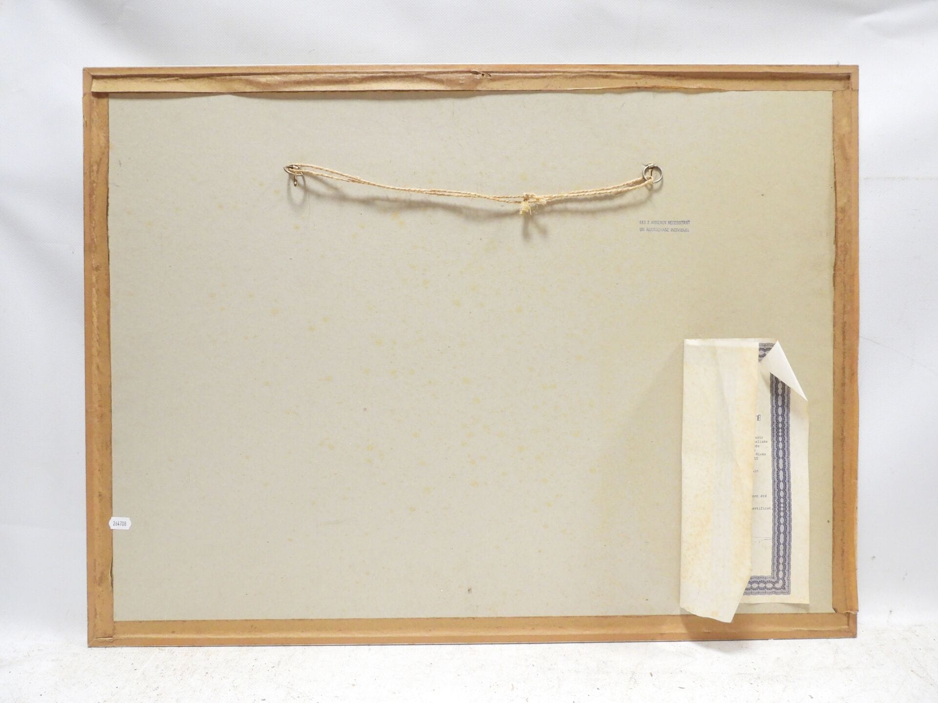 Vers la plage — reverse of the framed work