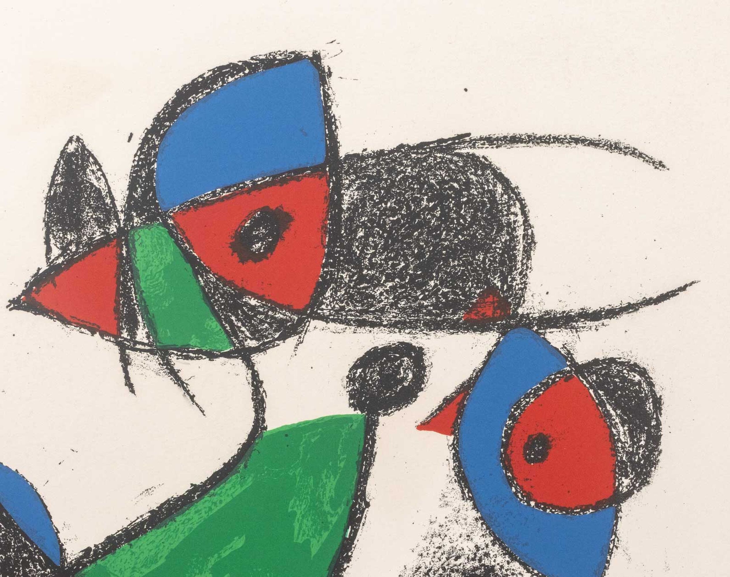 Lithograph IX — upper right detail of the red, blue and green shapes
